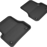 All-Weather Custom-Fit Floor Mats for Audi A6 / A7 / S6 / S7 / Rs7 2012-2018 with Non-Slip Backing - Black - 2nd Row
