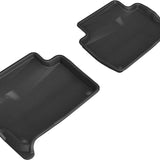 All-Weather Custom-Fit Floor Mats for Audi Q7 2007-2015 with Non-Slip Backing - Black - 2nd Row