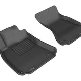 All-Weather Custom-Fit Floor Mats for Audi A4 / S4 / Rs4 / A5 / S5 2009-2017 with Non-Slip Backing - Black - 1st Row
