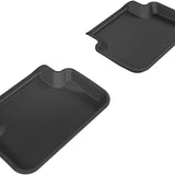 All-Weather Custom-Fit Floor Mats for Audi A4 / S4 / Rs4 2009-2016 with Non-Slip Backing - Black - 2nd Row