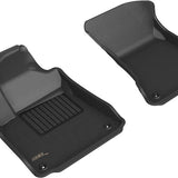 All-Weather Custom-Fit Floor Mats for Audi A8 / A8 L 2011-2018 with Non-Slip Backing - Black - 1st Row