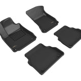 All-Weather Custom-Fit Floor Mats for Audi A8 (D4) / S8 (D4) 2011-2018 with Non-Slip Backing - Black - 1st Row 2nd Row