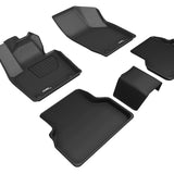 All-Weather Custom-Fit Floor Mats for Audi Q3 2015-2018 with Non-Slip Backing - Black - 1st Row 2nd Row