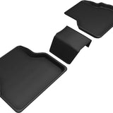 All-Weather Custom-Fit Floor Mats for Audi Q3 2015-2018 with Non-Slip Backing - Black - 2nd Row