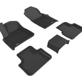 All-Weather Custom-Fit Floor Mats for Audi Q7 / Sq7 / Q8 / Sq8 2017-2025 with Non-Slip Backing - Black - 1st Row 2nd Row