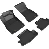 All-Weather Custom-Fit Floor Mats for Audi A5 Coupe / S5 Coupe 2018-2025 with Non-Slip Backing - Black - 1st Row 2nd Row