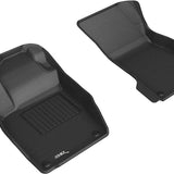 All-Weather Custom-Fit Floor Mats for Audi A8L / S8L 2019-2025 with Non-Slip Backing - Black - 1st Row
