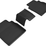 All-Weather Custom-Fit Floor Mats for Audi A8L / S8L 2019-2025 with Non-Slip Backing - Black - 2nd Row