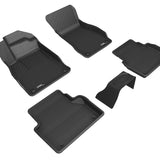 All-Weather Custom-Fit Floor Mats for Audi A6 / A6 Allroad / A7 / S7 2021-2025 with Non-Slip Backing - Black - 1st Row 2nd Row
