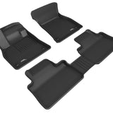 All-Weather Custom-Fit Floor Mats for Audi E-Tron / E-Tron Sportback 2019-2024 with Non-Slip Backing - Black - 1st Row 2nd Row