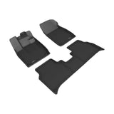 All-Weather Custom-Fit Floor Mats for Audi  Q4 E-Tron 2022-2025 with Non-Slip Backing - Black - 1st Row 2nd Row