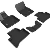 All-Weather Custom-Fit Floor Mats for Alfa Romeo Stelvio / Stelvio Quadrifoglio 2018-2025 with Non-Slip Backing - Black - 1st Row 2nd Row