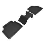All-Weather Custom-Fit Floor Mats for Alfa Romeo Giulia / Giulia Quadrifoglio 2017-2025 with Non-Slip Backing - Black - 2nd Row