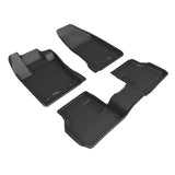 All-Weather Custom-Fit Floor Mats for Alfa Romero Tonale 2024-2025 with Non-Slip Backing - Black - 1st Row 2nd Row