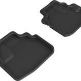 All-Weather Custom-Fit Floor Mats for Buick Lucerne 2006-2011 with Non-Slip Backing - Black - 2nd Row