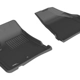 All-Weather Custom-Fit Floor Mats for Buick / Chevrolet / GMC Enclave / Traverse / Acadia 2007-2017 with Non-Slip Backing - Black - 1st Row
