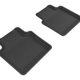 All-Weather Custom-Fit Floor Mats for Buick Lacrosse 2010-2016 with Non-Slip Backing - Black - 2nd Row