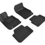 All-Weather Custom-Fit Floor Mats for BMW 3 Series Sedan (E90) 2006-2011 with Non-Slip Backing - Black - 1st Row 2nd Row