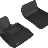 All-Weather Custom-Fit Floor Mats for BMW 3 Series 2006-2013 with Non-Slip Backing - Black - 1st Row