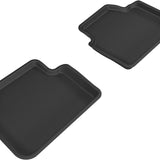 All-Weather Custom-Fit Floor Mats for BMW 3 Series / X3 2006-2011 with Non-Slip Backing - Black - 2nd Row