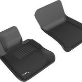 All-Weather Custom-Fit Floor Mats for BMW X1 2013-2015 with Non-Slip Backing - Black - 1st Row