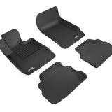 All-Weather Custom-Fit Floor Mats for BMW 3 Series Coupe (E92) 2007-2013 with Non-Slip Backing - Black - 1st Row 2nd Row