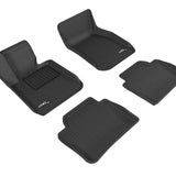 All-Weather Custom-Fit Floor Mats for BMW 3 Series (F30) 2012-2018 with Non-Slip Backing - Black - 1st Row 2nd Row