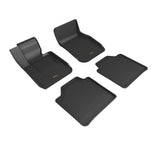 All-Weather Custom-Fit Floor Mats for BMW 3 Series Gran Turismo 2013-2019 with Non-Slip Backing - Black - 1st Row 2nd Row