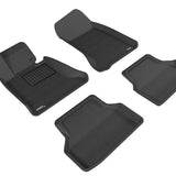All-Weather Custom-Fit Floor Mats for BMW 5 Series 2004-2010 with Non-Slip Backing - Black - 1st Row 2nd Row