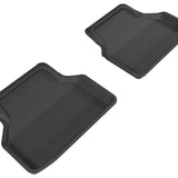 All-Weather Custom-Fit Floor Mats for BMW 5 Series 2004-2010 with Non-Slip Backing - Black - 2nd Row