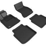 All-Weather Custom-Fit Floor Mats for BMW 7 Series Li (F02) Rwd 2009-2012 with Non-Slip Backing - Black - 1st Row 2nd Row