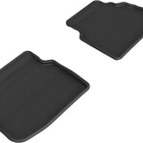 All-Weather Custom-Fit Floor Mats for BMW 7 Series 2009-2012 with Non-Slip Backing - Black - 2nd Row
