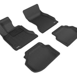 All-Weather Custom-Fit Floor Mats for BMW 5 Series Li 2011-2014 with Non-Slip Backing - Black - 1st Row 2nd Row