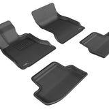 All-Weather Custom-Fit Floor Mats for BMW 5 Series 2011-2016 with Non-Slip Backing - Black - 1st Row 2nd Row