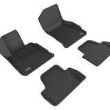 All-Weather Custom-Fit Floor Mats for BMW 4 Series Convertible 2014-2020 with Non-Slip Backing - Black - 1st Row 2nd Row