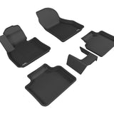 All-Weather Custom-Fit Floor Mats for BMW X1 (F48) / X2 (F39) 2016-2023 with Non-Slip Backing - Black - 1st Row 2nd Row