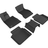 All-Weather Custom-Fit Floor Mats for BMW 7 Series 2016-2022 with Non-Slip Backing - Black - 1st Row 2nd Row