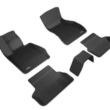 All-Weather Custom-Fit Floor Mats for BMW 5 Series (G30 / G31) 2017-2023 with Non-Slip Backing - Black - 1st Row 2nd Row