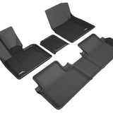 All-Weather Custom-Fit Floor Mats for BMW I3 2014-2021 with Non-Slip Backing - Black - 1st Row 2nd Row