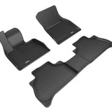 All-Weather Custom-Fit Floor Mats for BMW X5 (G05) 2019-2025 with Non-Slip Backing - Black - 1st Row 2nd Row