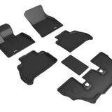 All-Weather Custom-Fit Floor Mats for BMW X7 (G07) 6-Passenger 2019-2025 with Non-Slip Backing - Black - 1st Row 2nd Row 3rd Row