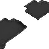 All-Weather Custom-Fit Floor Mats for BMW X7 (G07) 6-Passenger 2019-2025 with Non-Slip Backing - Black - 2nd Row