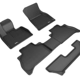 All-Weather Custom-Fit Floor Mats for BMW X5 (G05) 2019-2025 with Non-Slip Backing - Black - 1st Row 2nd Row 3rd Row