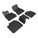 All-Weather Custom-Fit Floor Mats for BMW 7 Series (G70) 2023-2025 with Non-Slip Backing - Black - 1st Row 2nd Row