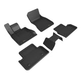 All-Weather Custom-Fit Floor Mats for BMW I5 (G60) 2023-2025 with Non-Slip Backing - Black - 1st Row 2nd Row