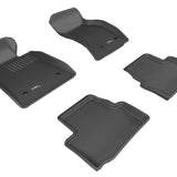 All-Weather Custom-Fit Floor Mats for Cadillac Ats/ Ats-V 2013-2019 with Non-Slip Backing - Black - 1st Row 2nd Row