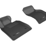 All-Weather Custom-Fit Floor Mats for Cadillac Ats/ Ats-V 2013-2019 with Non-Slip Backing - Black - 1st Row