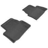 All-Weather Custom-Fit Floor Mats for Cadillac Ats/ Ats-V 2013-2019 with Non-Slip Backing - Black - 2nd Row