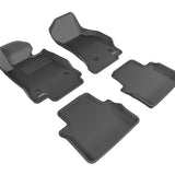 All-Weather Custom-Fit Floor Mats for Cadillac Cts 2014-2019 with Non-Slip Backing - Black - 1st Row 2nd Row