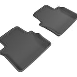 All-Weather Custom-Fit Floor Mats for Cadillac Cts 2014-2019 with Non-Slip Backing - Black - 2nd Row